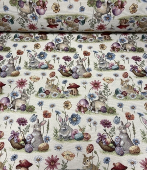 Ткань / Ткань Пасха из гобелена - Пасхальные первоцветы Ткань ширина 280 см 2348