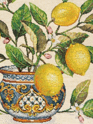 Всесезонная коллекция текстиля Basic / Лимоны в вазе из гобелена - Лимоны в вазе Наволочка 44х44 см 1205 00664