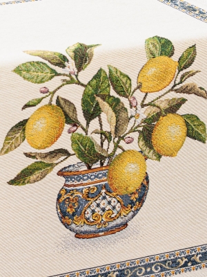 Всесезонная коллекция текстиля Basic / Лимоны в вазе из гобелена - Лимоны в вазе Салфетка 44х140 см 01394