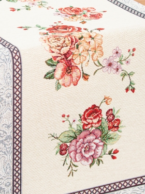 Всесезонная коллекция текстиля Basic / Розовый сад Распродажа из гобелена - Розовый сад Салфетка 40х100 см 02837