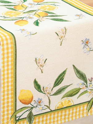 Всесезонная коллекция текстиля Basic / Лимонные веточки Распродажа из гобелена - Лимонные веточки Салфетка 44х140 см 03628