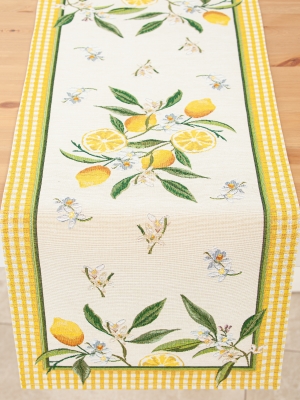 Всесезонная коллекция текстиля Basic / Лимонные веточки Распродажа из гобелена - Распродажа Лимонные веточки Салфетка 44х100 см 03627