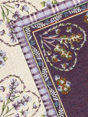 Всесезонная коллекция текстиля Basic / Лаванда и фиалки из гобелена - Лаванда букет Комплект салфеток 2шт 35х45 см 04669