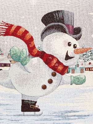 Новогодние товары для дома / Испанская новогодняя коллекция / Снеговики из гобелена - Снеговики Наволочка 45х45 см 05654
