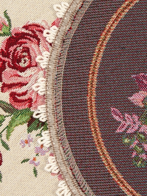 Всесезонная коллекция текстиля Basic / Розы Дамаск из гобелена - Розы Дамаск Сепия Комплект салфеток 2шт круг д27 см 05764