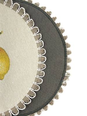 Всесезонная коллекция текстиля Basic / Лимоны в вазе из гобелена - Распродажа Лимоны в вазе Комплект салфеток 2шт круг д24 см кружево 08746