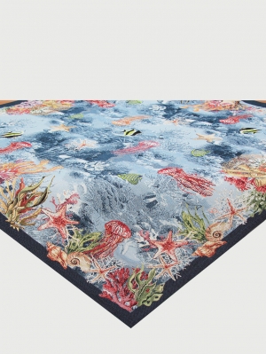 Всесезонная коллекция текстиля Basic / Мореплавание из гобелена - Тропические рыбки Салфетка 100х100 см 2311351