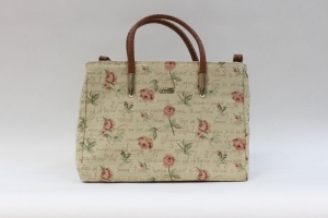 Сумки / Дамская сумка с короткими ручками из гобелена - 906ЦВ Сумка женская Цветочки 28,5х22х15 см