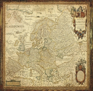 Картины / Карты, гербы, короны из гобелена - 15764-3hB1 Багет №1 50х50 Карта