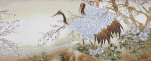 Картины / Животные и птицы из гобелена - Весенний порыв Картина 50х110 см