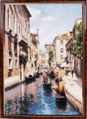 Купоны / Венеция и венецианские маски из гобелена - 1371-2Н Купон 50х70 Город на воде