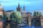Картины / Городской пейзаж из гобелена - Прага Мала страна Картина 35х50 см артикул 7197