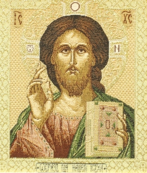 Картины / Иконы из гобелена - 1879-8hB1 Багет №1 35х13 Иисус Христос