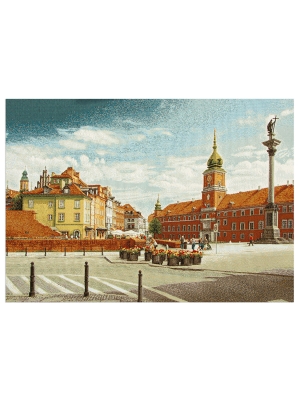 Купоны / Городской пейзаж из гобелена - Варшава Площадь Купон 35х50 см 1865