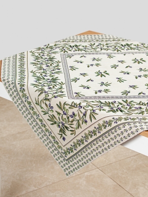 Испанский текстиль / Оливки из гобелена - Оливки Салфетка 100х100 см 2921