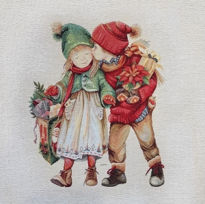 Новогодняя коллекция / Салфетки и скатерти из гобелена - Веселые ребята Салфетка 47х47 см