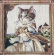 Картины / Африка / Животные и птицы из гобелена - Аристократы Миледи Картина 25х25 7200