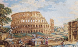 Гобеленовое панно / Гобелены производство Италия из гобелена - Рим Колизей 593 Купон 33х52 см Италия