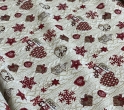 Ткань / Ткань Новый год из гобелена - Зимнее вязание Ткань без люрекса 280 см 01322
