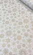 Новогодняя коллекция / Ткань из гобелена - Счастливого нового года Крупные снежинки золото Ткань 280 см 01587