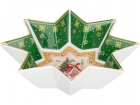 Посуда из гобелена - Блюдо-звезда LEFARD «С Новым годом!» Дед Мороз 17х4 см Зеленое Кор=36 шт. 85-1625