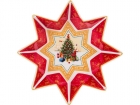 Посуда из гобелена - Блюдо-звезда LEFARD «С Новым годом!» Ёлка 16.5х16.5х4 см Красное Кор=36 шт. 85-1601