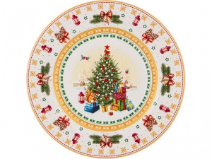 Посуда из гобелена - Тарелка обеденная LEFARD «С Новым годом!» Ёлка 27 см Кор=18 шт. 85-1606 