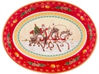 Посуда из гобелена - Блюдо LEFARD «С Новым годом!» Тройка 25х19.5х4.5 см овал Красное 85-1648