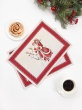 Новогодняя коллекция / Испанская новогодняя коллекция / Дед Мороз и белый мишка из гобелена - Дед Мороз и белый олень Комплект салфеток 2шт 35х45 см 03899