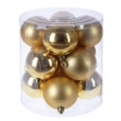 Сувениры из гобелена - 722952 Украшение новогоднее Шар "Золотое ассорти", набор из 12 шт, D8 см