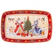 Посуда из гобелена - Блюдо LEFARD Дед Мороз и Снегурочка прямоуг 30х19х4 см 85-1725