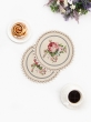 Всесезонная коллекция текстиля Basic / Розы Дамаск из гобелена - Розы Дамаск беж Комплект салфеток 2шт д31см кружево 04484