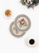 Всесезонная коллекция текстиля Basic / Розы Дамаск из гобелена - Розы Дамаск цветы Комплект салфеток 2шт круг д27 см 05128