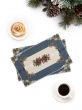 Новогодняя коллекция / Испанская новогодняя коллекция / Рождественское кружево из гобелена - Рождественское кружево Синий Комплект салфеток 2шт 35х50 см 05277