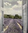 Картины / Пейзаж из гобелена - Цветущая лаванда Картина 70х80 см 05908