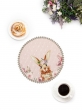 Пасхальная коллекция / Пасхальная принцесса из гобелена - Пасхальная принцесса розовый фон Салфетка круг д45см 05921