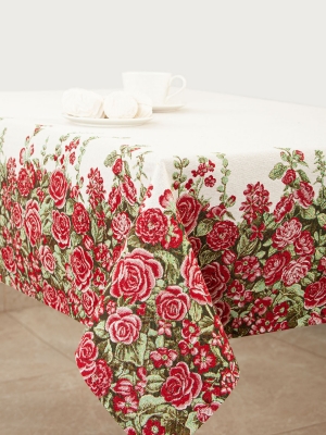 Всесезонная коллекция текстиля Basic / Лента любви New из гобелена - Анна Скатерть 140х220 см 06033