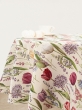 Испанский текстиль / Тюльпаны моей любимой светлый фон из гобелена - Тюльпаны моей любимой светлый фон Скатерть круг д180 см н/р 06860