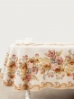 Испанский текстиль / Театр цветов из гобелена - Театр цветов беж Скатерть овал 155х255 см 06972