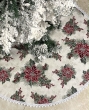 Новогодняя коллекция / Юбки для елки из гобелена - Пуансетия серебро Юбка для елки д93 см н/р 07301