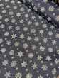 Новогодняя коллекция / Ткань из гобелена - Снежинки синий фон Ткань 280 см 07823