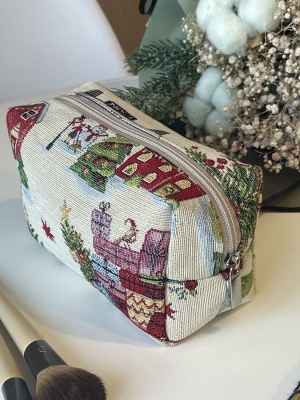 Сумки / Косметички из гобелена - 1042 Косметичка Горки Золотой люрекс 15х10х7см 2108175
