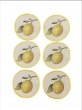 Всесезонная коллекция текстиля Basic / Птичьи разговоры из гобелена - Лимоны в вазе Комплект салфеток 6шт д11 см Б/Т 2413323