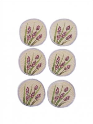 Всесезонная коллекция текстиля Basic / Лавандовые веточки NEW из гобелена - Лавандовые веточки Комплект салфеток 6шт д11 см БТ б/л 2413575