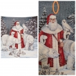 Новогодние товары для дома / Испанская новогодняя коллекция / Дед мороз и лесные друзья из гобелена - Outlet Дед мороз и Белые медведи Наволочка 45х45 см 2414519