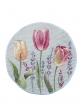 Всесезонная коллекция текстиля Basic / Тюльпаны моей любимой серый фон из гобелена - Тюльпаны моей любимой Серый Салфетка д27 см Нить б/л 2414639
