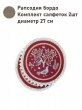 Всесезонная коллекция текстиля Basic / Рапсодия NEW из гобелена - Рапсодия бордо Комплект салфеток 2шт д27 см 2518316 New