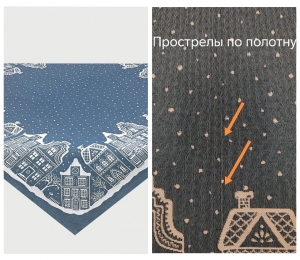 Новогодние товары для дома / Испанская новогодняя коллекция / Нидерланды New из гобелена - Outlet Нидерланды синий фон Салфетка 100х100 см б/л 2518585 New