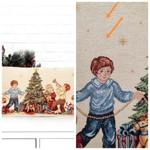 Новогодние товары для дома / Испанская новогодняя коллекция / Коллекция Новогодних наволочек из гобелена - Outlet Ретро открытки Детский праздник Наволочка 40х70 см 2518604