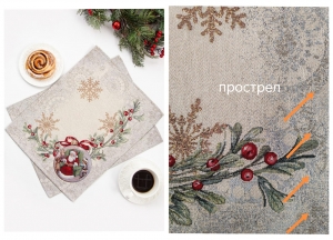 Новогодние товары для дома / Испанская новогодняя коллекция / Новогодние ягоды из гобелена - Outlet Новогодние ягоды САЛФЕТКА 35х45 см 2518823
